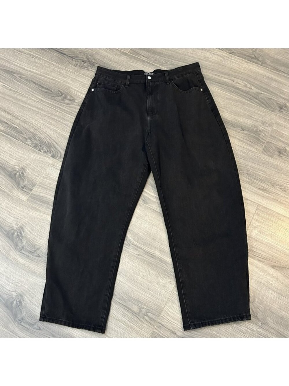 Judy Blue Jeans Women 16W Black Marlow Arc Leg Barrel High Rise Relaxed Stretch